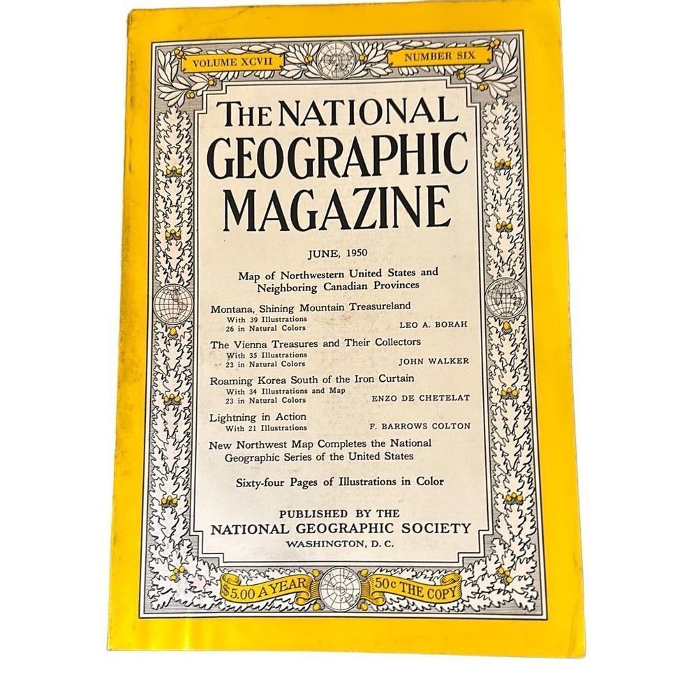 Vintage National Geographic Magazine June 1950